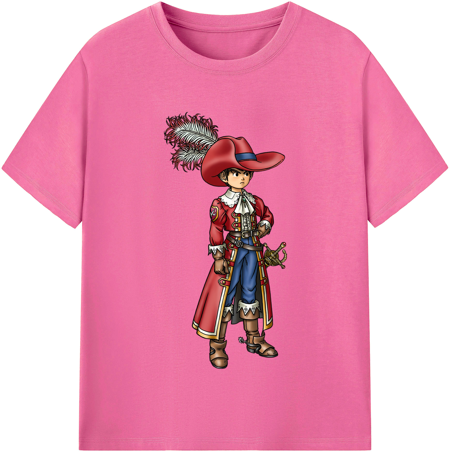 （画像用） ドラゴンクエスト Doragon Kuesuto Dragon Quest レディースカジュアルプリントTシャツ（綿100％）